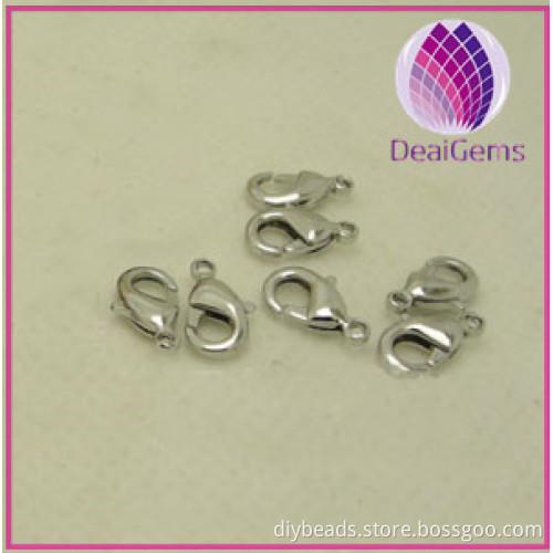 Wholesale Silver-plated Brass Lobster Claw Clasps for diy Jewelry Findings